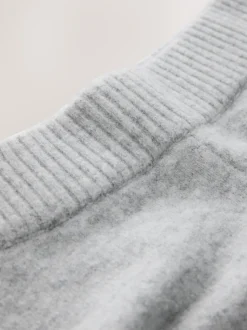 Grey Maternity Knitted Wide Leg Trousers