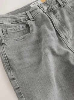 Grey Mid Rise Authentic Bootcut Jeans