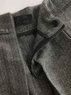 Grey Mini Kilt Skirt With Wool
