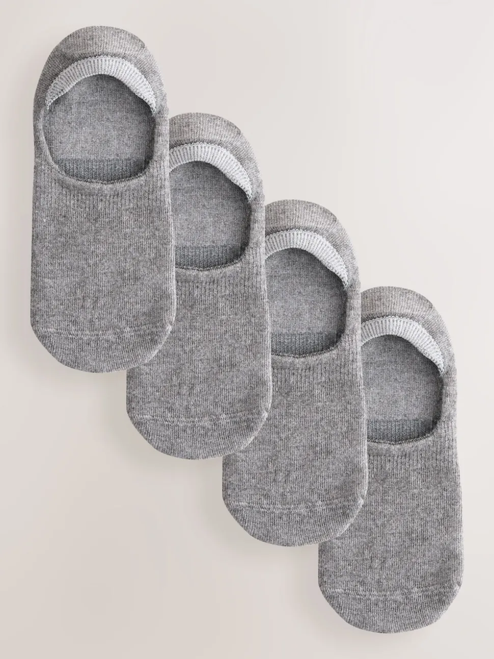 Grey Modal Invisible Socks 4 Pack