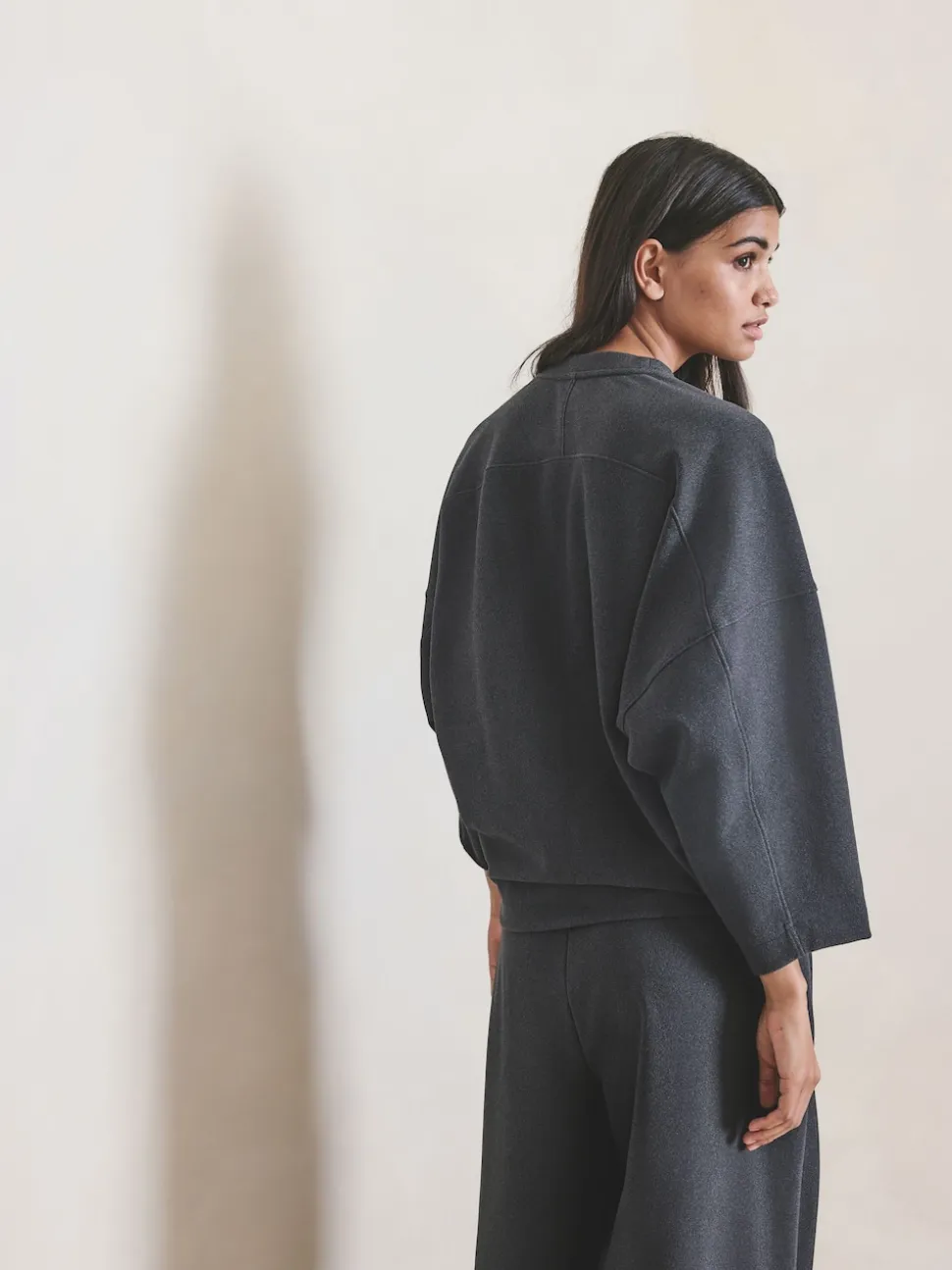 Grey N.Premium Brushed Wide Sweatshirt