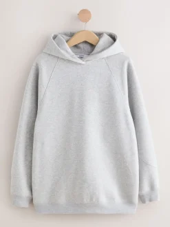 Grey Relaxed Fit Heavyweight Longline Hoodie