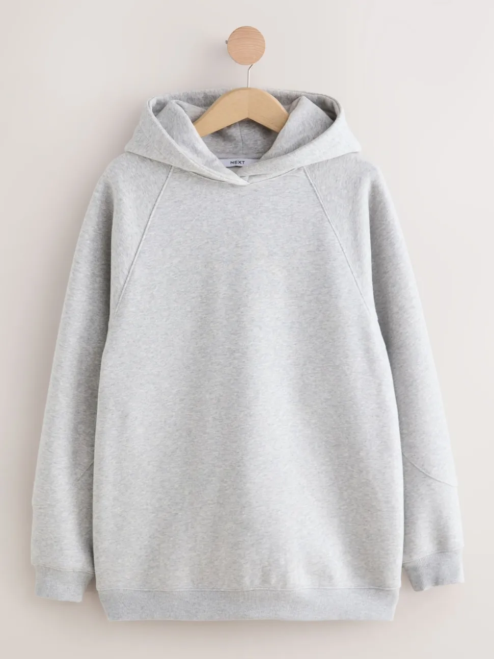 Grey Relaxed Fit Heavyweight Longline Hoodie