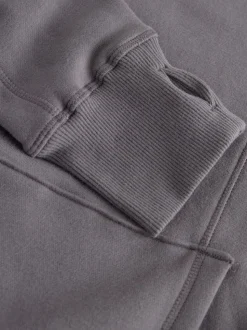 Grey Relaxed Fit Longline Hoodie