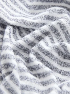 Grey Stripe Cosy Lightweight Dressing Gown