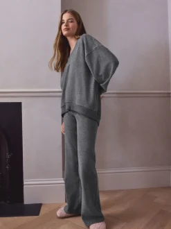 Grey STUDIO Fleece Tunic & Joggers Set