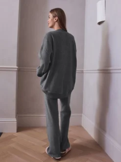 Grey STUDIO Fleece Tunic & Joggers Set
