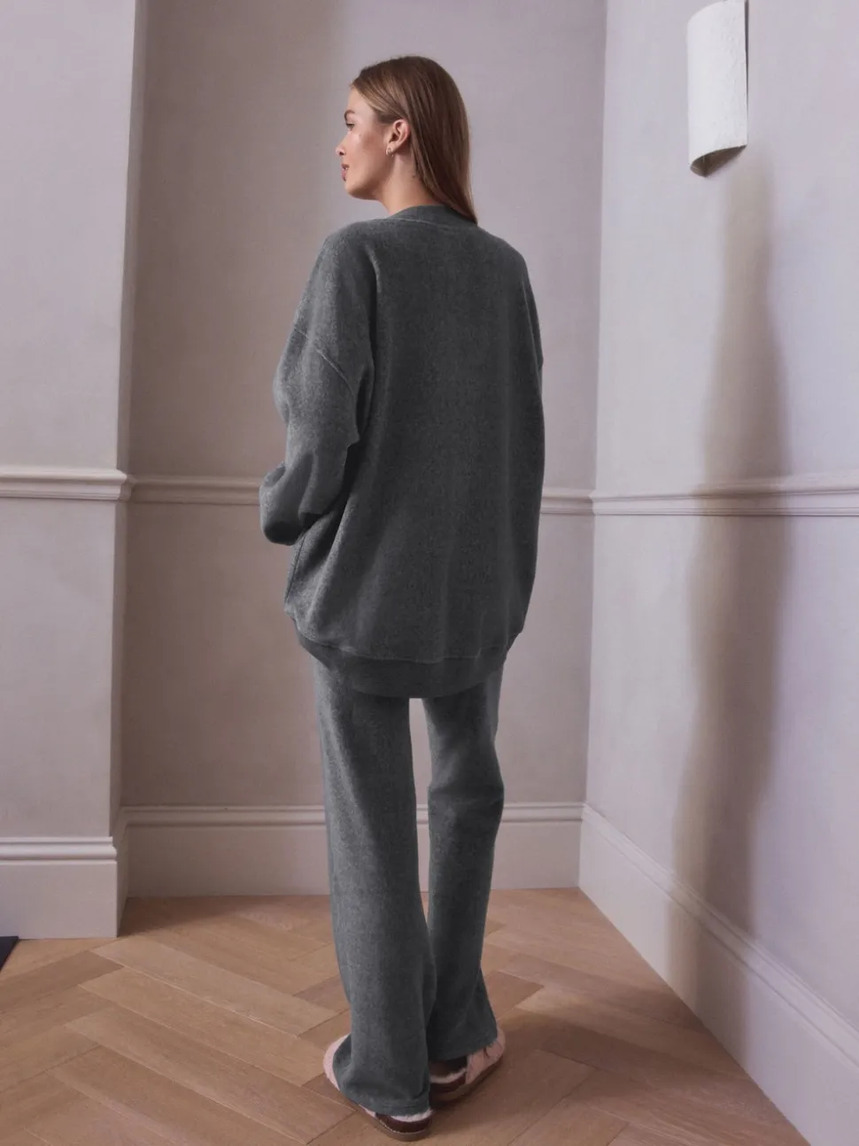 Grey STUDIO Fleece Tunic & Joggers Set