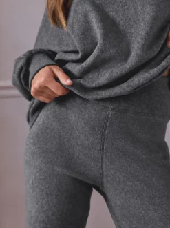 Grey STUDIO Fleece Tunic & Joggers Set