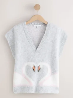 Grey Swan Scene Knitted Tank