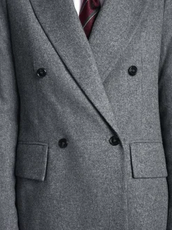 Grey Tabitha Simmons X Next Wool Blend Double Breasted Blazer