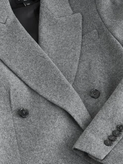 Grey Tabitha Simmons X Next Wool Blend Double Breasted Blazer