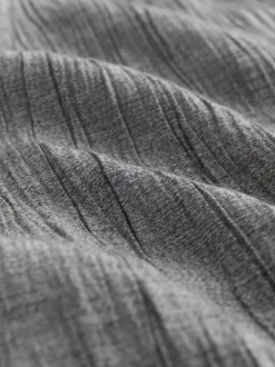 Grey Tie Waist Wide Leg Trousers with Wool