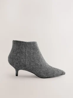Grey Tweed Forever Comfort® Kitten Heel Ankle Boots