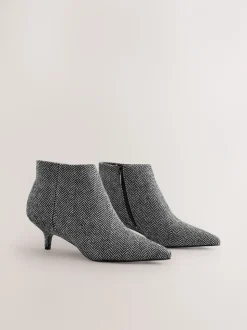 Grey Tweed Forever Comfort® Kitten Heel Ankle Boots