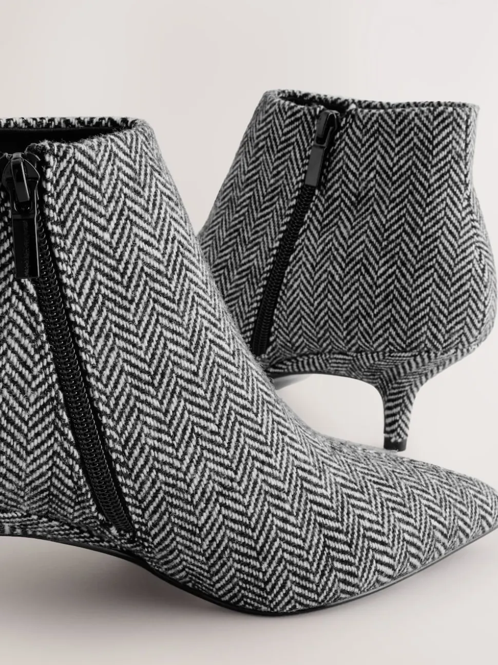 Grey Tweed Forever Comfort® Kitten Heel Ankle Boots