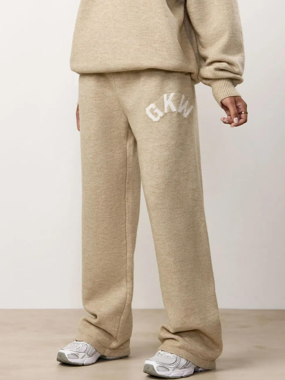 Gym King Brown Restore Knit Straight Leg Joggers