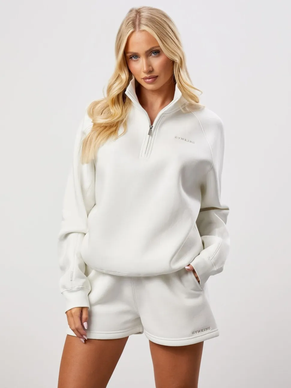 Gym King Cream 365 Raglan Sleeve Funnel Sweatshirt