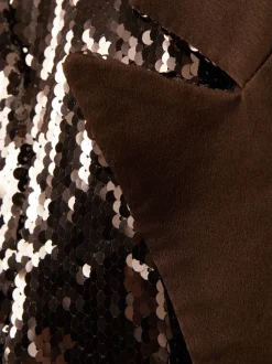 Halston Tailored Sequin Single Breasted Blazer