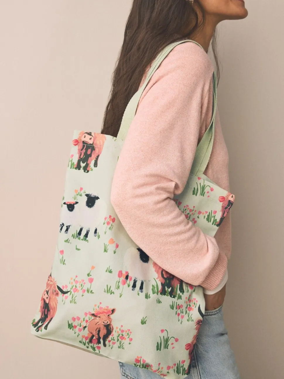 Hamish Highland Cow Cotton Shopper Bag