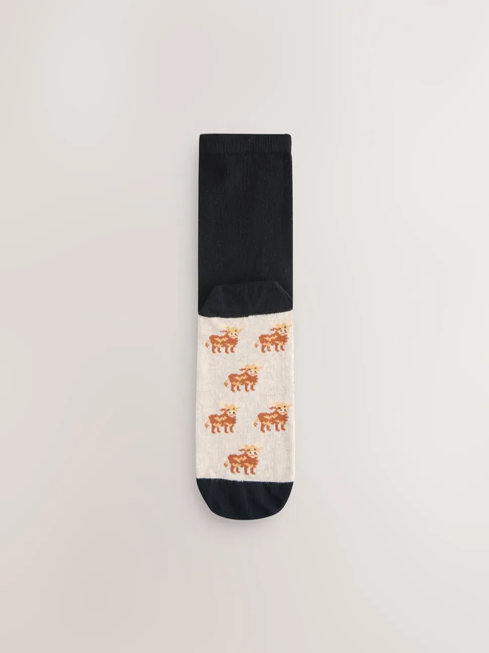 Hamish Highland Cow Footbed Ankle Socks 5 Pack
