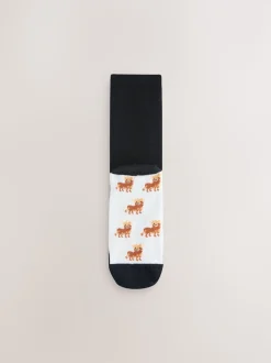 Hamish Highland Cow Footbed Ankle Socks 5 Pack