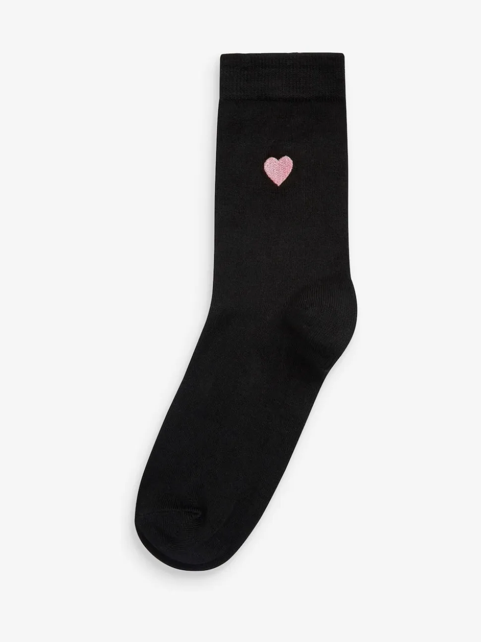 Heart Embroidered Motif Ankle Socks 5 Pack