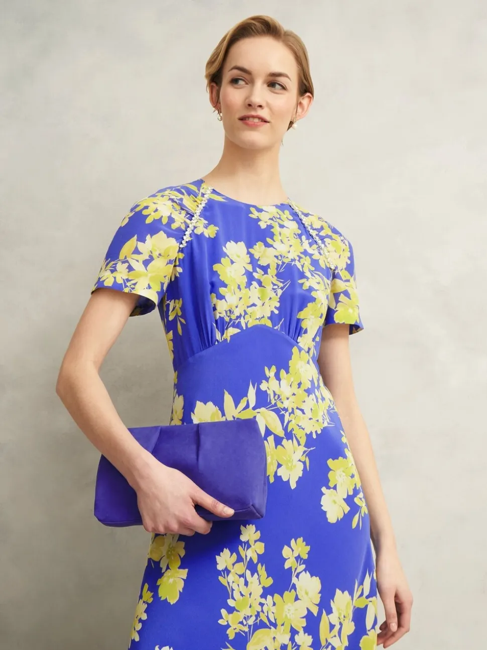Hobbs Blue Clifton Clutch