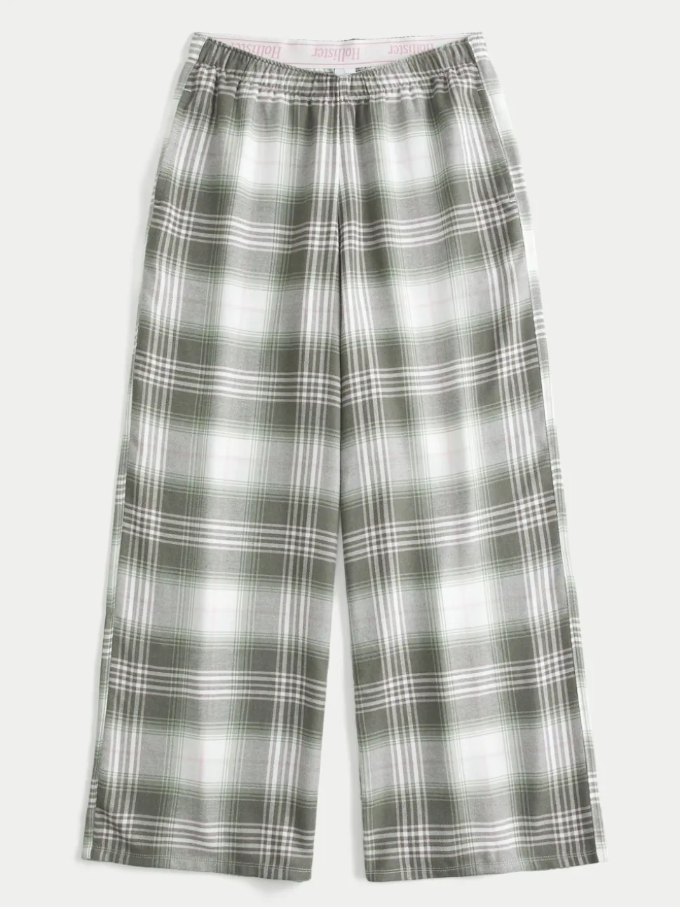 Hollister Flannel Check Pyjama Bottoms With Logo Waistband