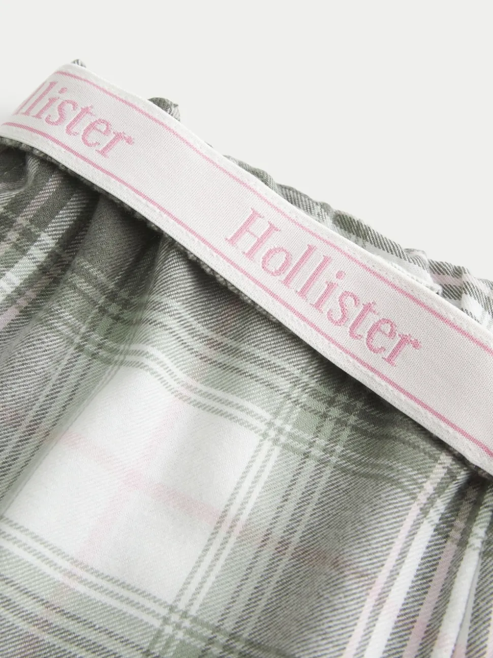 Hollister Flannel Check Pyjama Bottoms With Logo Waistband