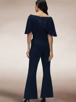 Hot Squash Blue Drop Shoulder Jumpsuit