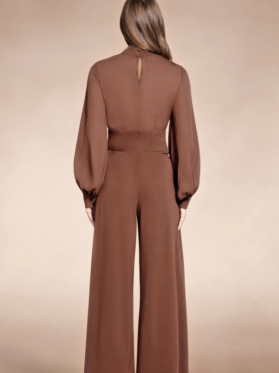 Hot Squash Wide Leg Jumpsuit with Blouson Sleeve