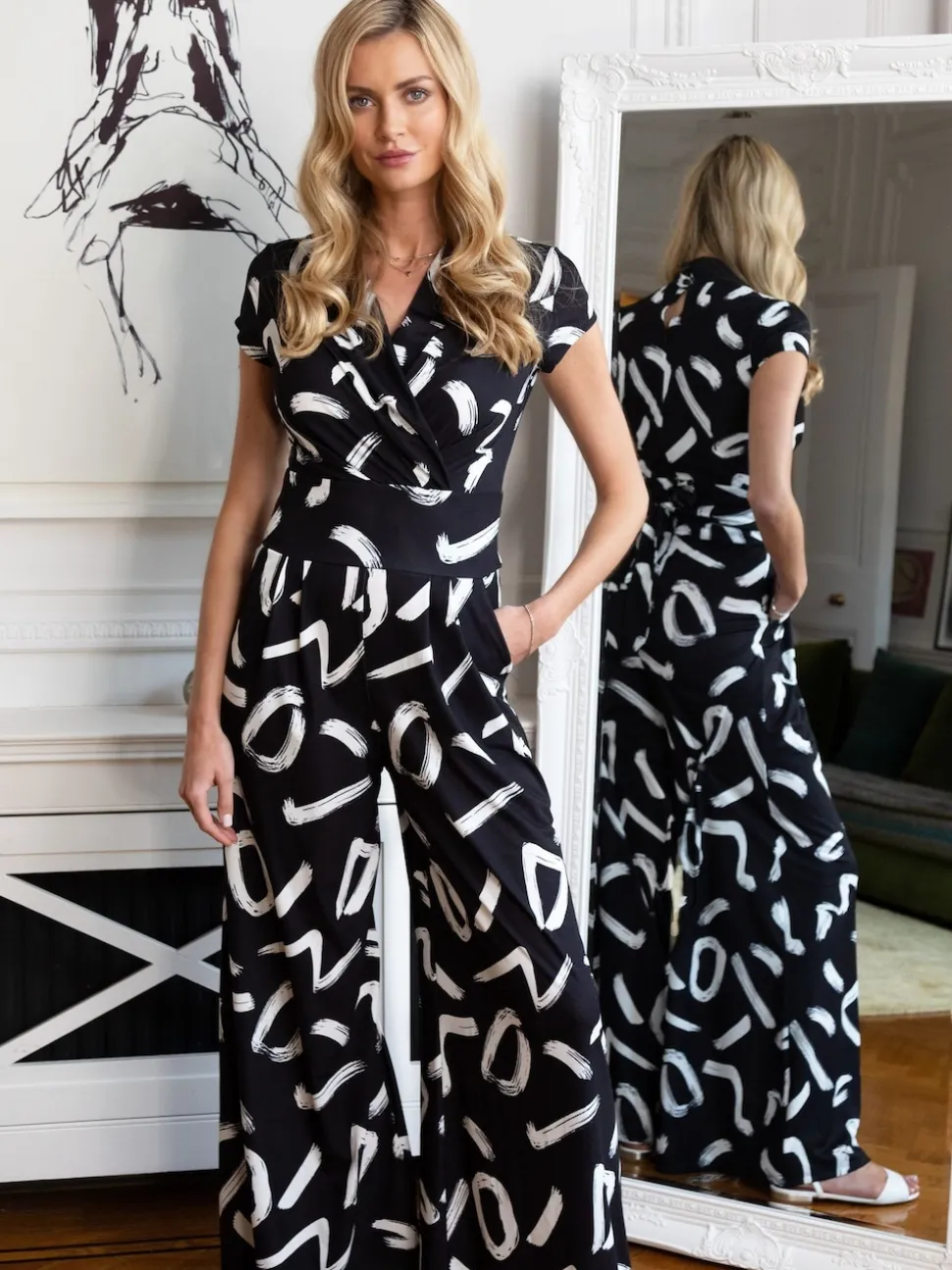 HotSquash Black Jersey Wide Leg Jumpsuit