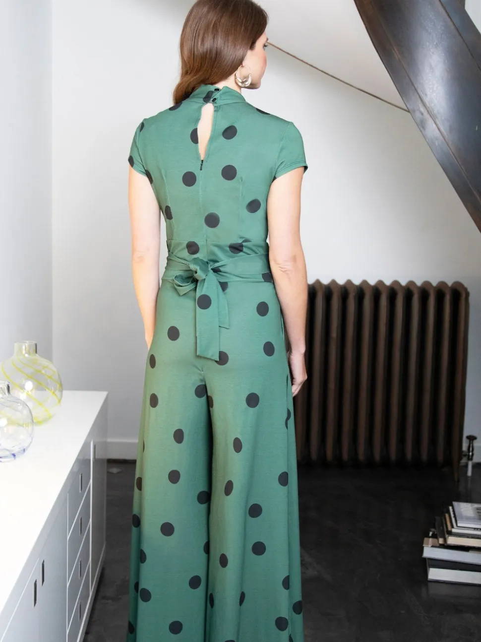 HotSquash Green Jersey Wide Leg Jumpsuit