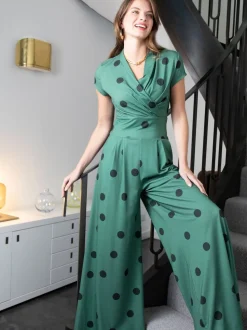 HotSquash Green Jersey Wide Leg Jumpsuit