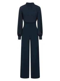 HotSquash Wide Leg Jumpsuit With Blouson Sleeve