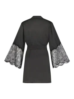 Hunkemöller Satin Kimono Black Robe