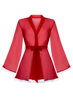 Hunkemoller Red Santa Mesh Kimono