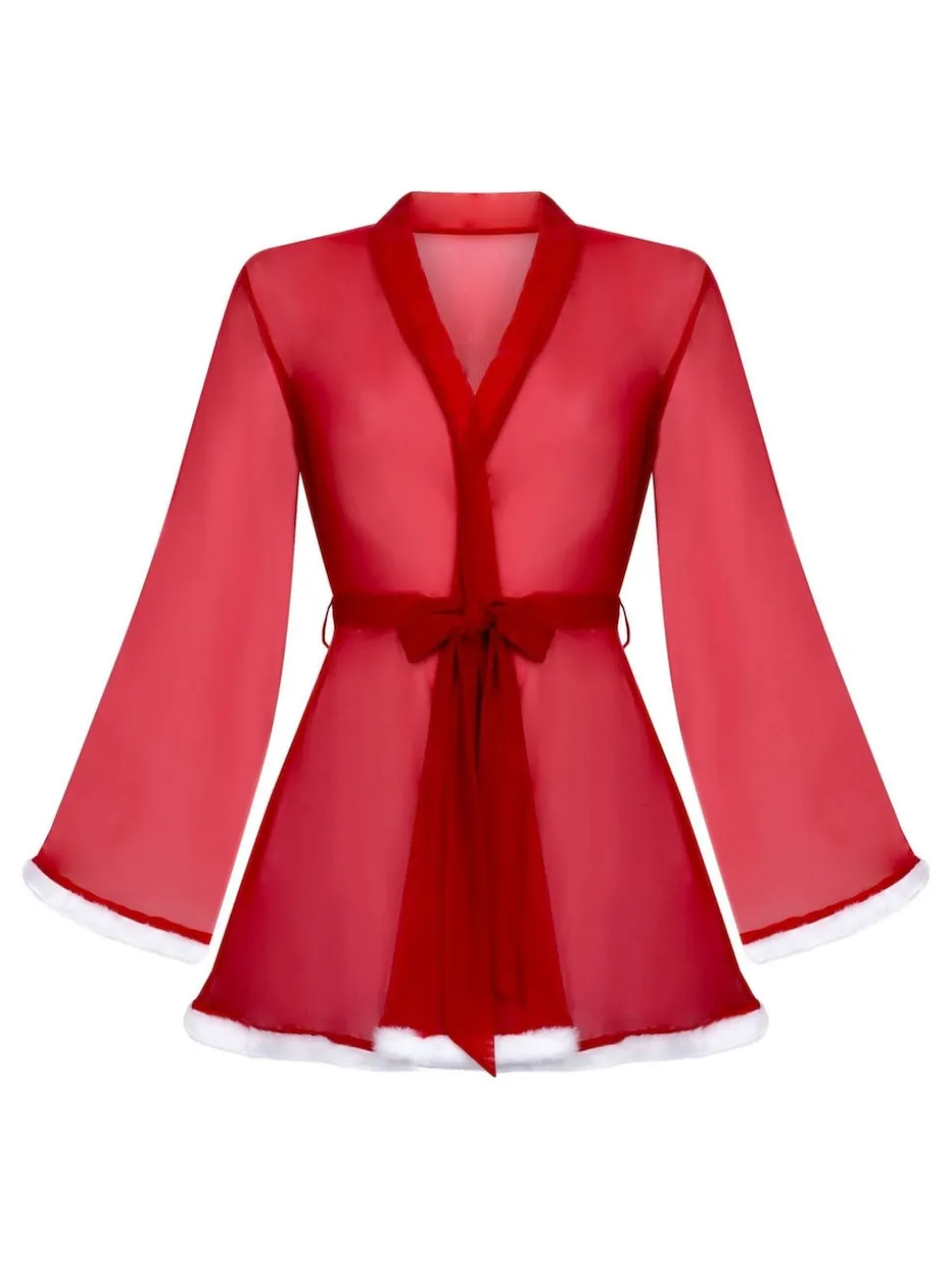 Hunkemoller Red Santa Mesh Kimono