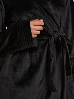 Hunkemoller Velours short Black Bath Robe