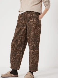 Hush Animal Print Jack Barrel Leg Pull On Trousers