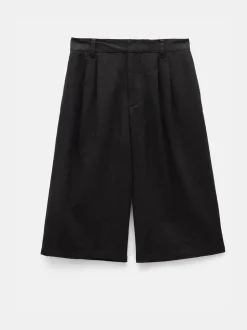 Hush Black Linen Blend Lya Bermuda Shorts