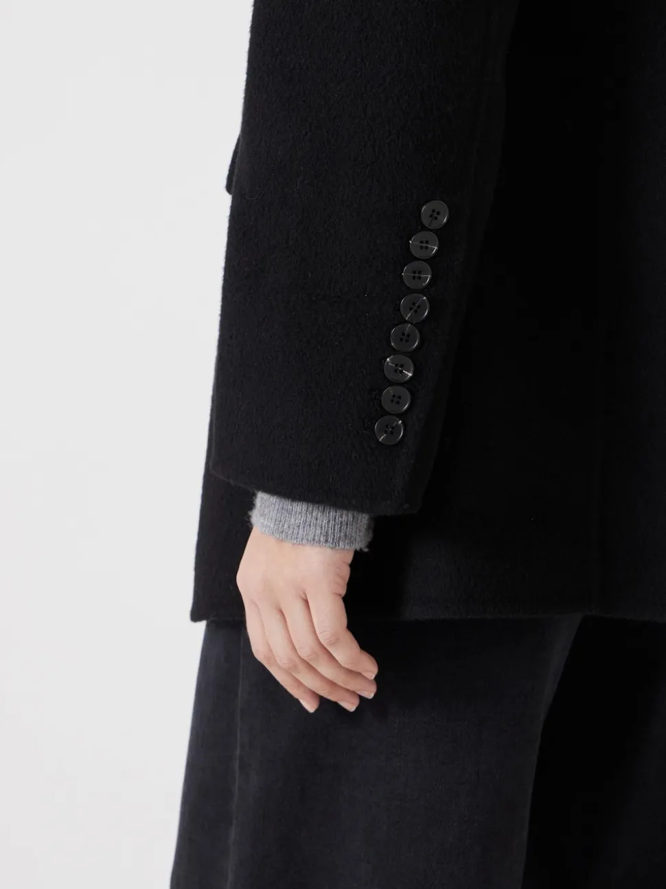 Hush Black Pure Wool Double Faced Blazer