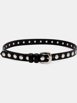 Hush Black Seren Studded Leather Belt