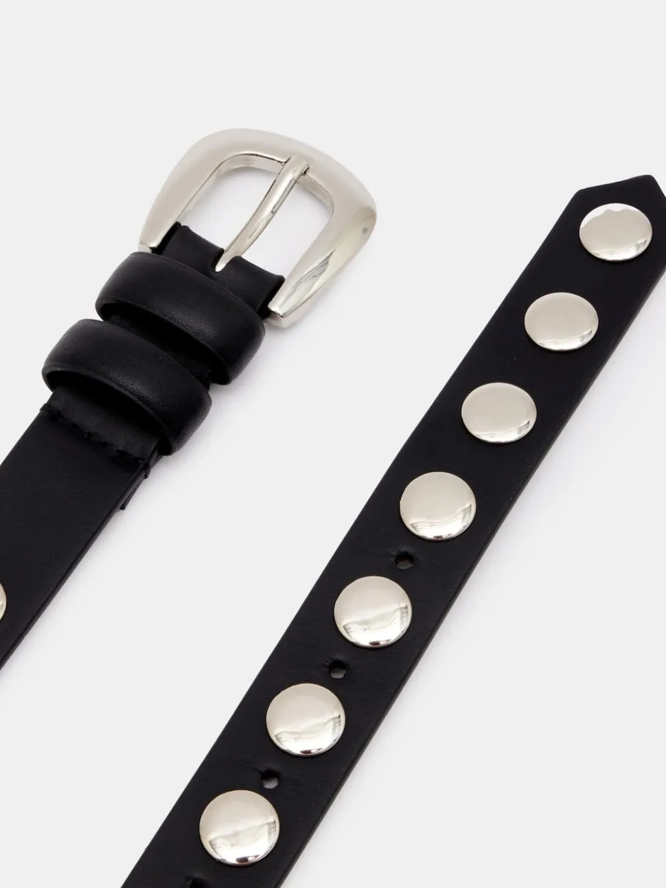Hush Black Seren Studded Leather Belt