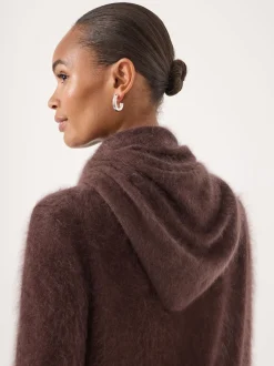 Hush Brown Brushed Cashmere Triange Scarf