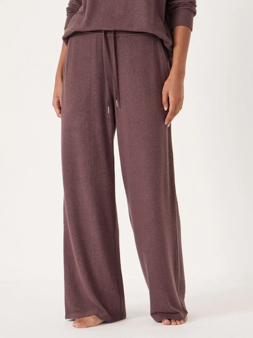 Hush Brown Elle Supersoft Wide Leg Joggers