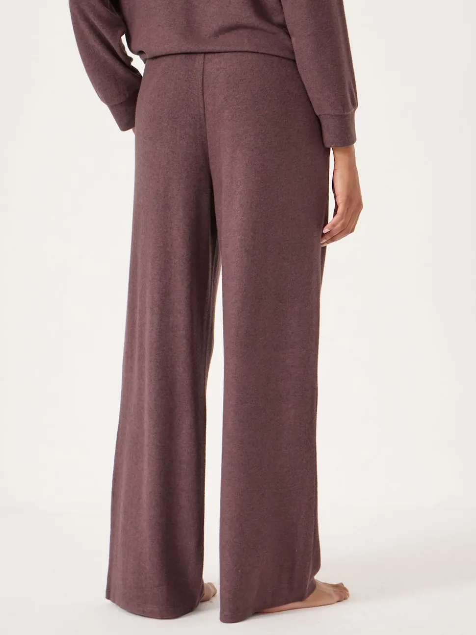 Hush Brown Elle Supersoft Wide Leg Joggers