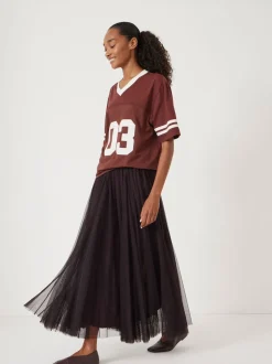 Hush Brown Millie Godet Skirt