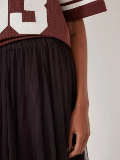 Hush Brown Millie Godet Skirt